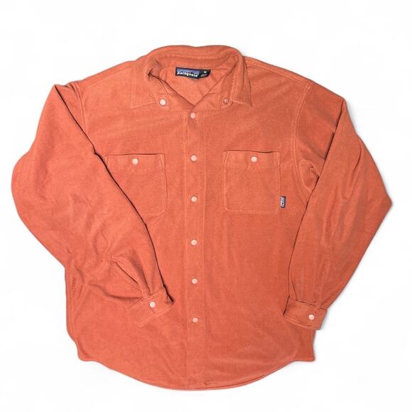 Patagonia 90s Orange Snap-T Shirt size Medium - Picture 1 of 13